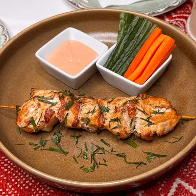 Куриный шашлычок с овощами 